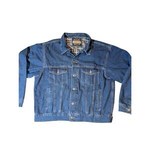 90s Guide Gear flannel lined denim jacket size XL.